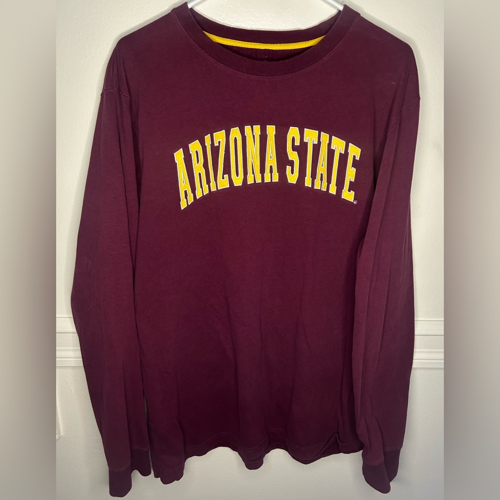 Arizona State Sun Devils Long Sleeve Shirt Men’s Large Maroon ASU